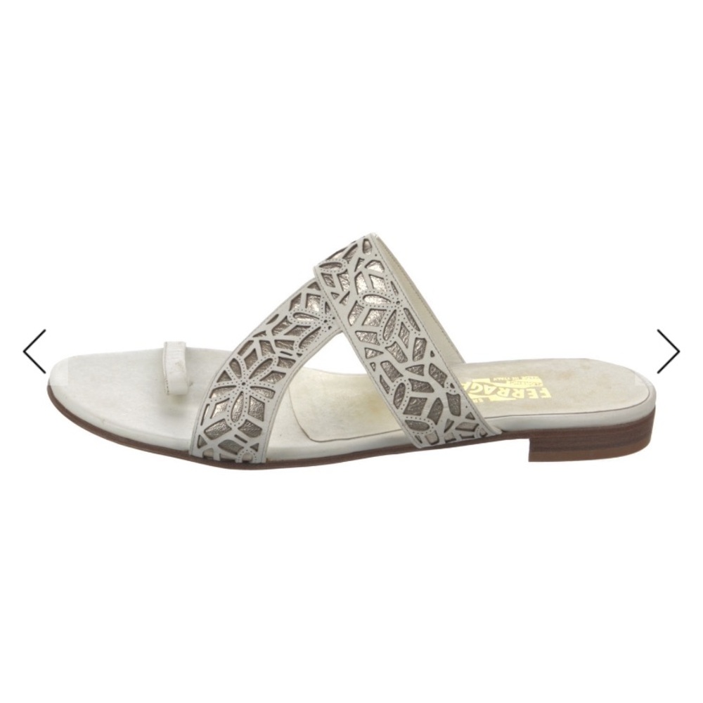 Ferragamo Leather Sandals Size 9.5 Wide